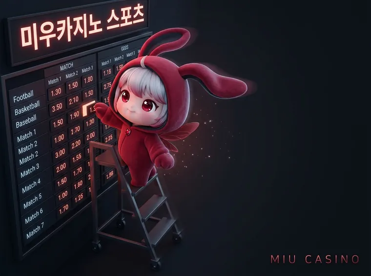 미우카지노 스포츠 종목별 배당 보드