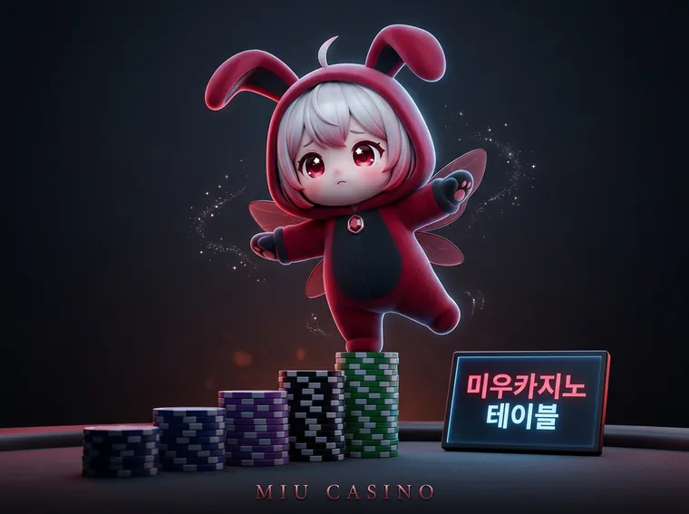 테이블 화면의 베팅 한도와 결과 기록 패널